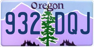 OR license plate 932DQJ