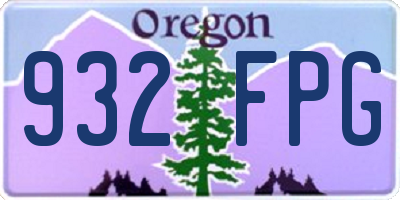 OR license plate 932FPG