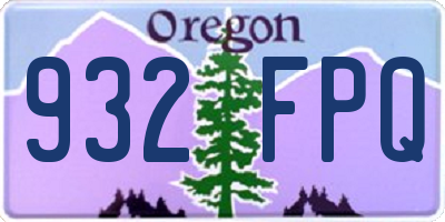 OR license plate 932FPQ