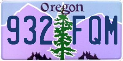 OR license plate 932FQM