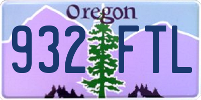 OR license plate 932FTL
