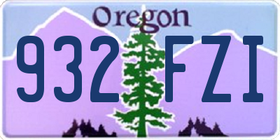 OR license plate 932FZI