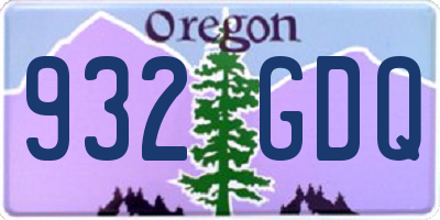OR license plate 932GDQ
