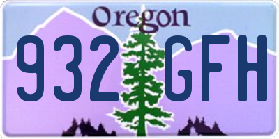 OR license plate 932GFH