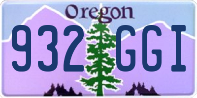 OR license plate 932GGI