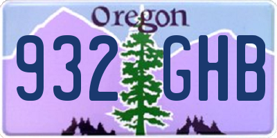 OR license plate 932GHB