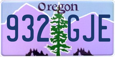 OR license plate 932GJE
