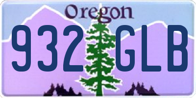 OR license plate 932GLB