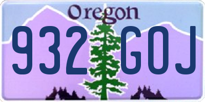 OR license plate 932GOJ