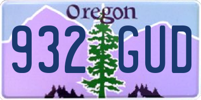 OR license plate 932GUD