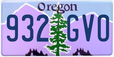 OR license plate 932GVO