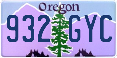 OR license plate 932GYC