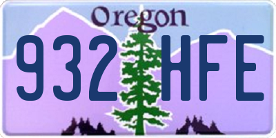 OR license plate 932HFE