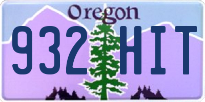 OR license plate 932HIT