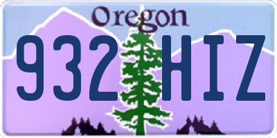 OR license plate 932HIZ