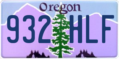 OR license plate 932HLF