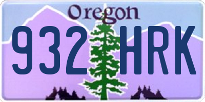 OR license plate 932HRK