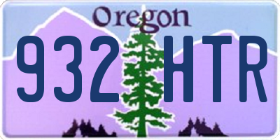 OR license plate 932HTR