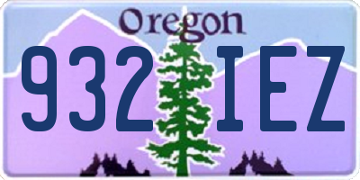 OR license plate 932IEZ