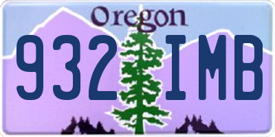 OR license plate 932IMB