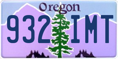 OR license plate 932IMT