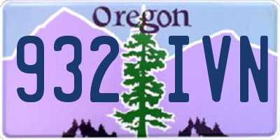OR license plate 932IVN