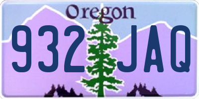 OR license plate 932JAQ