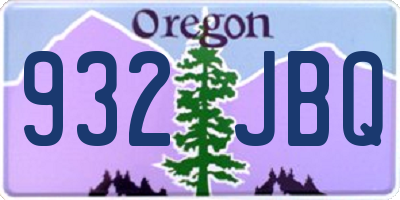 OR license plate 932JBQ
