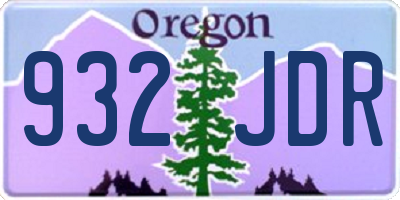 OR license plate 932JDR