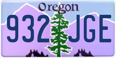 OR license plate 932JGE