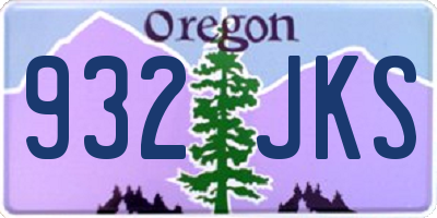 OR license plate 932JKS