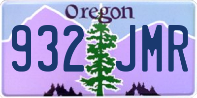 OR license plate 932JMR