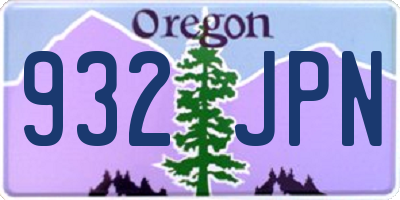 OR license plate 932JPN