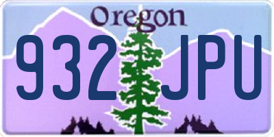 OR license plate 932JPU