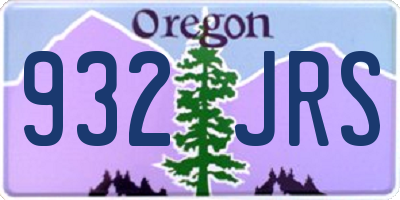 OR license plate 932JRS