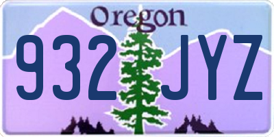 OR license plate 932JYZ