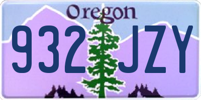 OR license plate 932JZY