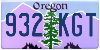 OR license plate 932KGT
