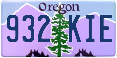 OR license plate 932KIE