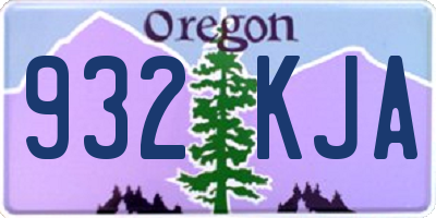 OR license plate 932KJA