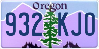 OR license plate 932KJO