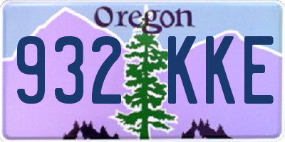 OR license plate 932KKE