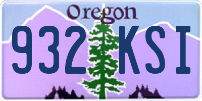OR license plate 932KSI