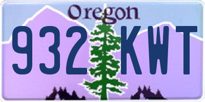OR license plate 932KWT
