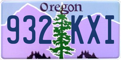 OR license plate 932KXI