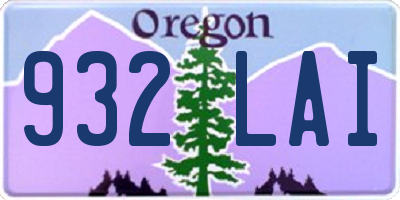 OR license plate 932LAI