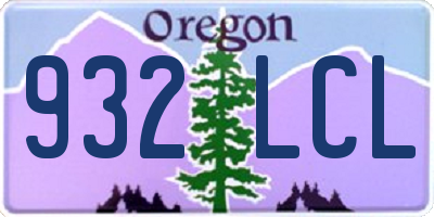 OR license plate 932LCL