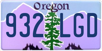 OR license plate 932LGD