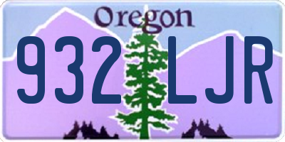 OR license plate 932LJR