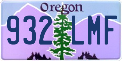 OR license plate 932LMF